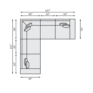 Bliss Fabric Power Motion Sectional