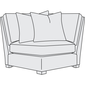 Keirnan Leather Corner Chair