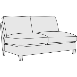 Mila Fabric Armless Loveseat