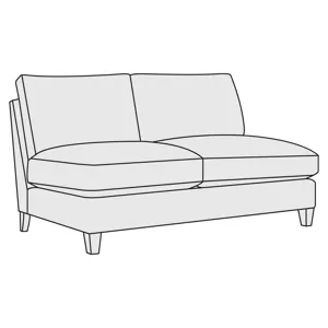 Mila Fabric Armless Loveseat