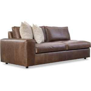 Nest Leather Left Arm Loveseat
