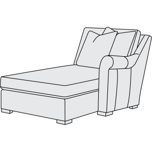 Keirnan Leather Left Arm Chaise