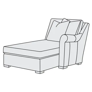 Keirnan Leather Left Arm Chaise