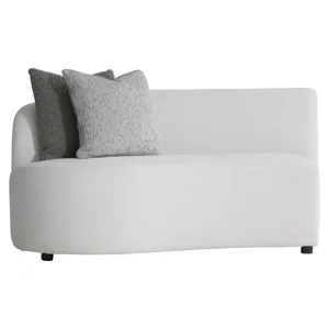 Plush Elle Fabric Left Arm Loveseat