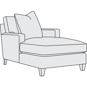 Mila Fabric Chaise