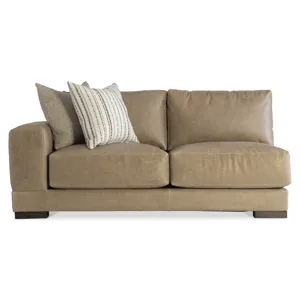 Lars Leather Left Arm Loveseat