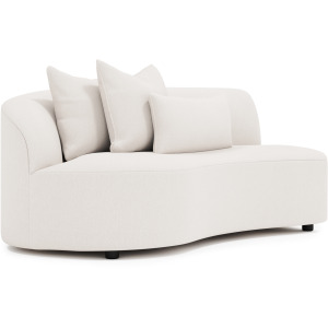 Plush Elle Fabric Left Arm Loveseat