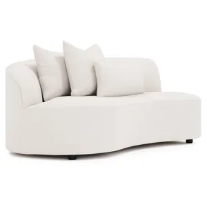 Plush Elle Fabric Left Arm Loveseat