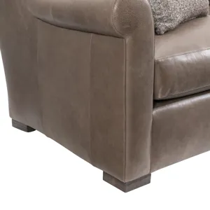 Keirnan Leather Left Arm Loveseat