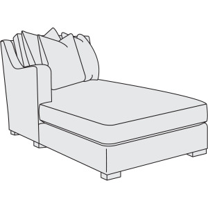 Ventura Fabric Left Arm Chaise