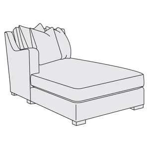 Ventura Fabric Left Arm Chaise