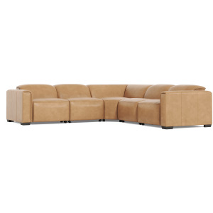 Billings Leather Power Motion Sectional
