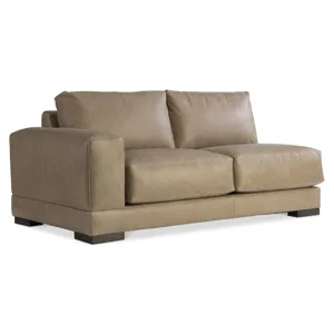 Lars Leather Left Arm Loveseat