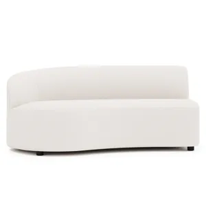 Plush Elle Fabric Left Arm Loveseat
