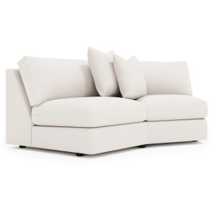 Soleil Fabric Armless Loveseat
