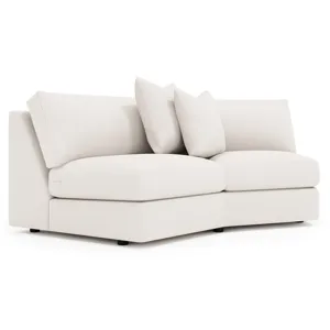 Soleil Fabric Armless Loveseat