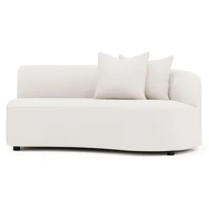Plush Elle Fabric Right Arm Loveseat