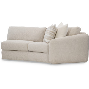 Plush Soleil Fabric Right Arm Loveseat