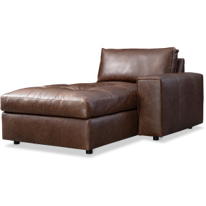 Nest Leather Right Arm Chaise