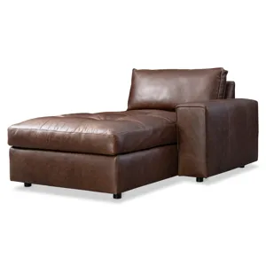 Nest Leather Right Arm Chaise