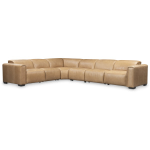 Billings Leather Power Motion Sectional
