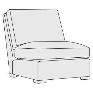 Keirnan Leather Armless Chair
