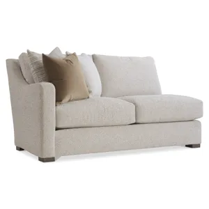 Plush Ventura Fabric Left Arm Loveseat