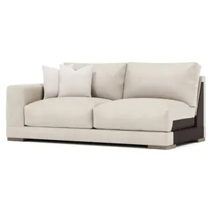 Lars Leather Left Arm Loveseat