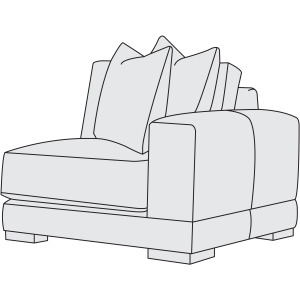 Lars Leather Right Arm Chair