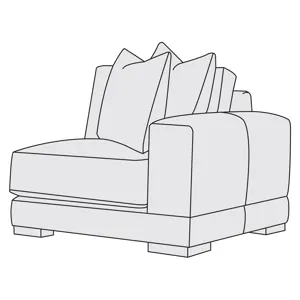 Lars Leather Right Arm Chair