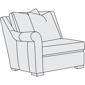 Keirnan Leather Right Arm Chair