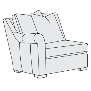 Keirnan Leather Right Arm Chair