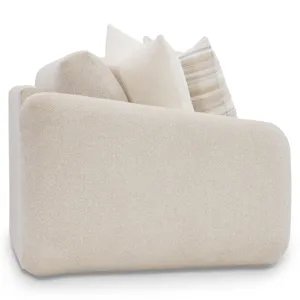 Plush Soleil Fabric Left Arm Loveseat