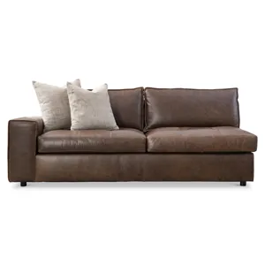 Nest Leather Left Arm Loveseat