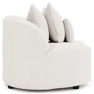 Plush Elle Fabric Left Arm Loveseat