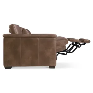 Lioni Leather Left Arm Power Motion Loveseat