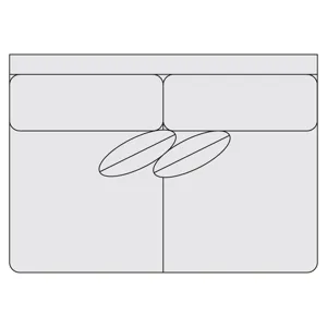 Signature Seating Fabric Armless Loveseat