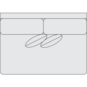 Signature Seating Fabric Armless Loveseat
