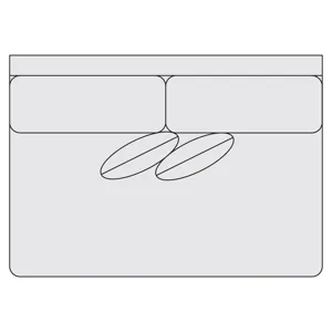 Signature Seating Fabric Armless Loveseat