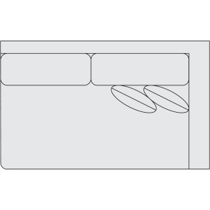 Signature Seating Fabric Right Arm Loveseat