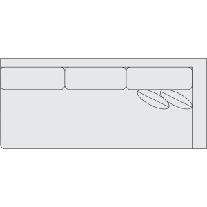 Signature Seating Fabric Right Arm Sofa