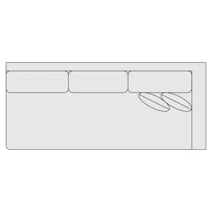 Signature Seating Fabric Right Arm Sofa