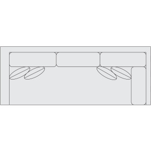 Signature Seating Fabric Right Arm Return Sofa