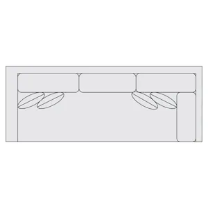 Signature Seating Fabric Right Arm Return Sofa