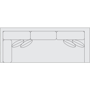 Signature Seating Fabric Left Arm Return Sofa