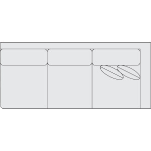 Signature Seating Fabric Right Arm Sofa