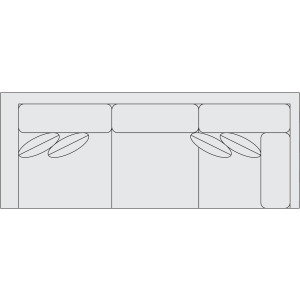 Signature Seating Fabric Right Arm Return Sofa