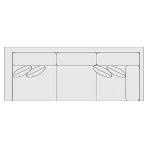 Signature Seating Fabric Right Arm Return Sofa