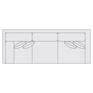 Signature Seating Fabric Left Arm Return Sofa