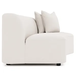 Plush Elle Fabric Right Arm Loveseat